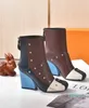 Luxe DesignerEnkellaarzen Razor Territory Line Boot Zwart Mode Dames Wollen laars met originele doos