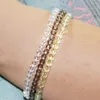 MG0067 Whole Natural Citrine Yellow Crystal Bracelet Smoky Clear Quartz Jewelry 4 mm Mini Gemstone Bracelet Set2601