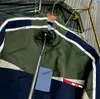 Xinxinbuy hommes designer manteau veste nylon lambrissé lettre jacquard manches longues femmes blanc noir kaki vert S-2XL