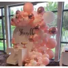 101 DIY Balloons Garland Arch Kit Rose Gold Pink White Balloon för baby shower Bruddusch bröllop födelsedagsfest dekorationer T2248H