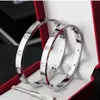 Pulsera 4CZ joyería de diseño Destornillador brazaletes Titanio Acero Plata para mujer para hombre regalo de fiesta diseñador bangle239V