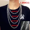 Ожерелья с подвесками QIAMNI, нержавеющая сталь 18, 20, 22, 24 дюйма, кубинское ожерелье-цепочка, мужская панк-мода, уличные аксессуары в стиле хип-хоп, 280р
