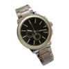Montre pour hommes Chrono chronographe tout travail en acier inoxydable cadran noir montres à mouvement à quartz pour hommes montre de luxe poignet 1789