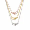 Новое модное красивое женское ожерелье с двойной застежкой и кристаллами, ювелирные изделия, большой винт U-образной формы, серебряное ожерелье336w