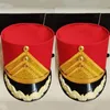 Red Party Army Top Hats For Children Adults School Stage Performance Drum Team Hat Music Guard Of Honour Accessories Military Cosp2992