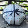 Parapluie noir à la mode pour l'extérieur, protection solaire pliable de luxe de styliste, preuve 265c