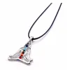 7 Chakra Reiki Stones Healing Crystal Neckor Pendants Health Amulet 3D Symbols Stone Charms Pendant Yoga Necklace Collier235T