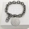 Link Bracelets Luxury Margiela MM6 Bangles Fashion Titanium Steel Classic Number 6 MM Couple Personalized Pulseras Jewelry Joyas
