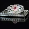 Bakeware Tools European Plate With Silver Cake Disc Crystal Glass Tray Rectangle Household Tea The Dishes