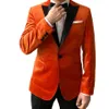 Men's Suits & Blazers Wedding Tuxedo Orange Velvet Suit Jacket Hand Made Tailored Customerd Kingsman Style313g