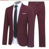 Men's Suits Blazers Trend Suit Two-piece Male British Gentleman Hair Stylist Groom Wedding Dress Formal Dress Mens Blazer Wed246t