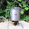 Camp Kitchen Lixada Ensemble de 3 pièces légères Pot de 750 ml Tasse à eau de 350 ml Tasse avec couvercle Poignée pliable pour le camping en plein air 230909