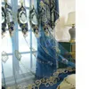 Прозрачные шторы в европейском стиле для гостиной, спальни, столовой, синели, роскошные водорастворимые вышитые цветы, тюль, вилла, индивидуальный размер 230909
