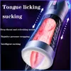 Zabawki erotyczne masażer heseks loda ssanie męskiego masturbatora pochwy lizanie języka teleskopowy automatyczny wibrator penis orgazm