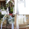 Cortina 197x59 polegadas branco sheer dossel elegante voile janela cachecol valance cerimônia ao ar livre decoração de arco de casamento 230909