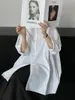 Student sztuki minimalistyczny japoński w stylu japoński biała duża koszula Losowa sukienka bandażowa sukienka dla kobiet 5533