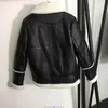 Chaqueta de piel y cuello de piel de cordero sintética para mujer, abrigo de alta calidad con costuras, además de terciopelo para mantener el calor