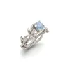 Cubic Zirconia Diamond Ring Elves Flower Branch Rings WeddingRingsファッションジュエリー女性リングを更新する