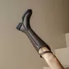 Knielange lange Stiefel mit dicken Sohlen für Damen mit kleinen Beinen, Chivalry, hohen Ärmeln, schlanker Passform, schrägem seitlichem Reißverschluss, Damen 230830