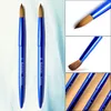 Pennelli per unghie Pennello con manico in metallo blu puro Visone Capelli Manicure Gel UV Pittura Penne da disegno Strumenti per saloni Personalizzati TIANMI 230909