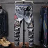 Mäns jeans överdimensionerade denim byxa högkvalitativa indianer broder retro rippade streetwear raka män kläder bf1701288m