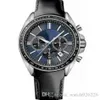 1513077 Driver Sport Chronograph Black Leather Watch316o