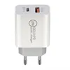 20w 18W QC3.0+PD Wall Charger Quick Charger Fast Charging High Quality Type C USB Compact Power Adapter PD QC3.0 For Ip7 8 11 1214 pro Samsung phone Tablet