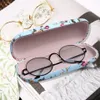Caixas de relógio casos óculos caso duro para óculos feminino óptico floral impressão óculos caixa titular olho vidro casewatch235l