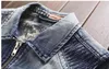 Herrvästar Motorcykelcyklist denim Slim Cowboy Style Vest med dragkedja Packet 230909