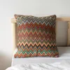 Pillow Case Knitted Cushion Cover Soft Boho Orange Green Flocking 45cm45cm for Home Decoration Living Room Bed 230909