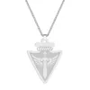 Pendant Necklaces QIAMNI Fashion Unique Arrow Sword Necklace Stainless Steel Amulet Jewelry Vintage Spear Triangle Choker Charm Gift