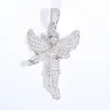 Wholesale Small Angle Charm Iced Out Pendant 925 Silver with Moissanite Diamond for Hiphop Jewelry