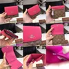 F87589 Small Coin and Card Wallet In Signature Canvas Women Fold Short Short folding flip buckle Purse Dompet