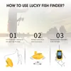 Fish Finder Lucky FFCW1108 1 FFW1108 1 Przenośny echo Sounder 400Feet 120M Wireless Range Ocean River Wireless 230909