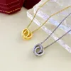 necklaces for women necklace for men stainless steel designer jewelry fashion double circle chains suitable for daily outfit