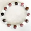 Strand MG1722 Kobiety Scorpio Bransoletka zodiakowa 8 mm czarna żyła Rhodonite AA Grade Chakra Chakra Mala Natural Gemstone Jewelr2534