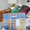 Scarves Sacrf Cashmere Scarf Unisex Blanket Type Colorful Checkered Tassel Imitation luck