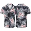 メンズデザイナーシャツカサブランハワイシャツドレスシャツ印刷パターンカミシアユニセックスボタンアップhemd334s