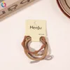 4pcs/set Korea Style Colorful Stripe Hair Rope Children Baby Girl Candy Rubber Hair Bands Lovely Cartoon Solid Scrunchies 2647