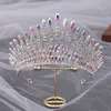 Gioielli per capelli da sposa KMVEXO Viola AB Colore cristallo Diademi da sposa Corona barocca Fascia per la sposa Ornamenti diadema per feste 230909