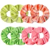 Chouchous élastiques en velours pour femmes et filles, rose, jaune, vert, Orange, élastique pour queue de cheval, corde en caoutchouc, accessoires pour cheveux