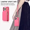 PU Leather Strap و Crossbody Wristlet Flip Phone Face For iPhone 15 14 13 12 11 Pro Max XR XS Max 8 7 Plus