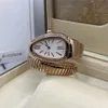 Luxus Dame Armband Frauen Uhr Gold Schlange Uhren Top Marke Diamant Edelstahl Armbanduhren für Damen Weihnachten Valentine198G