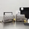 Channel designer bag Women bag luxury shoulder Bags caviar leather flap Gold Ball Metal Hardware chain cross body tote handbag Diamond Lattice handbags purse wallet
