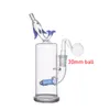 Günstigste Glasbecherbongs Wasserpfeifen Duschkopf Perc Dab Rig Bong Blue Dolphin Lip Recycler Bubbler Rauchende Wasserpfeifen mit 14 mm männlichen Glasölbrennerrohren