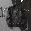 Nova jaqueta de couro masculina designer bombardeiro retro moda casual couro rua traje
