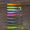 Baits Lures Cerill 50pcs 55mm Shad Worm Soft Bait T Tail Jig Wobblers Mini Fishing Lure Set Tackle Bass Pike Aritificial Silicone Swimbait 230909