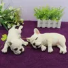 Bonito cachorro de Bulldog Francés tumbado durmiendo, estatua realista, juguetes de regalo para niños C0220211z