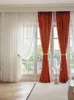 Cortinas transparentes Caramelo Franela Encaje Gasa Estilo europeo para sala de estar Dormitorio Comedor Blackout Retro Decoración simple Venta 230909