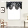 Curtain Leejom Modern Home 100 Poliester wielokolorowy Jacquard Design Head Dekoracja salonu Kuchnia Kuchnia 230909